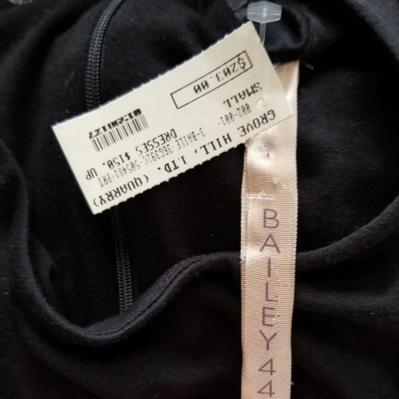 NWT Bailey 44 Black Silk Tie Waist Dress S - Picture 5 of 7